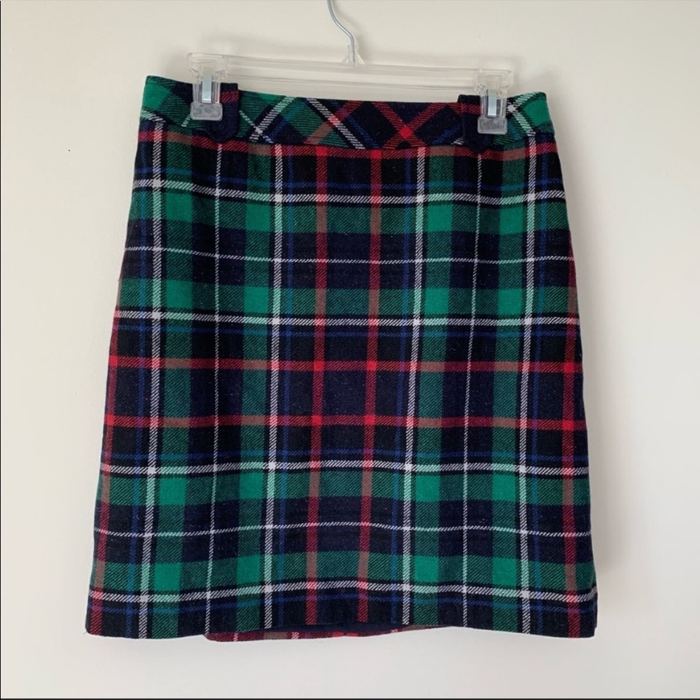 NWT Talbots Plaid Wool Blend Skirt